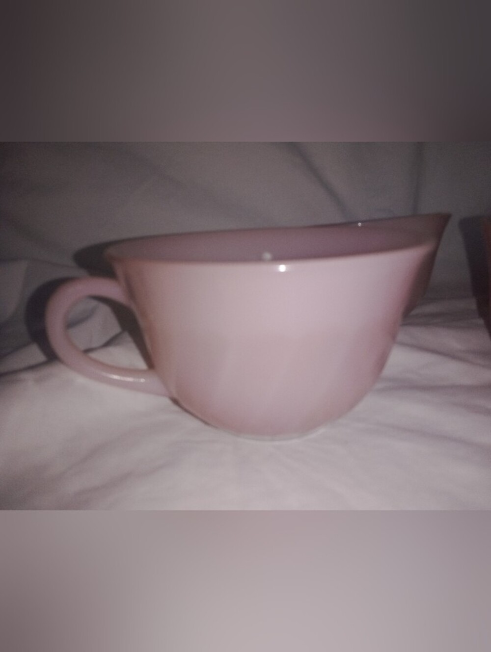 Vintage Mid Century MCM Fire King Pink Swirl Tea Coffee Cup Set of 3 Boho 50s - Picture 4 of 11